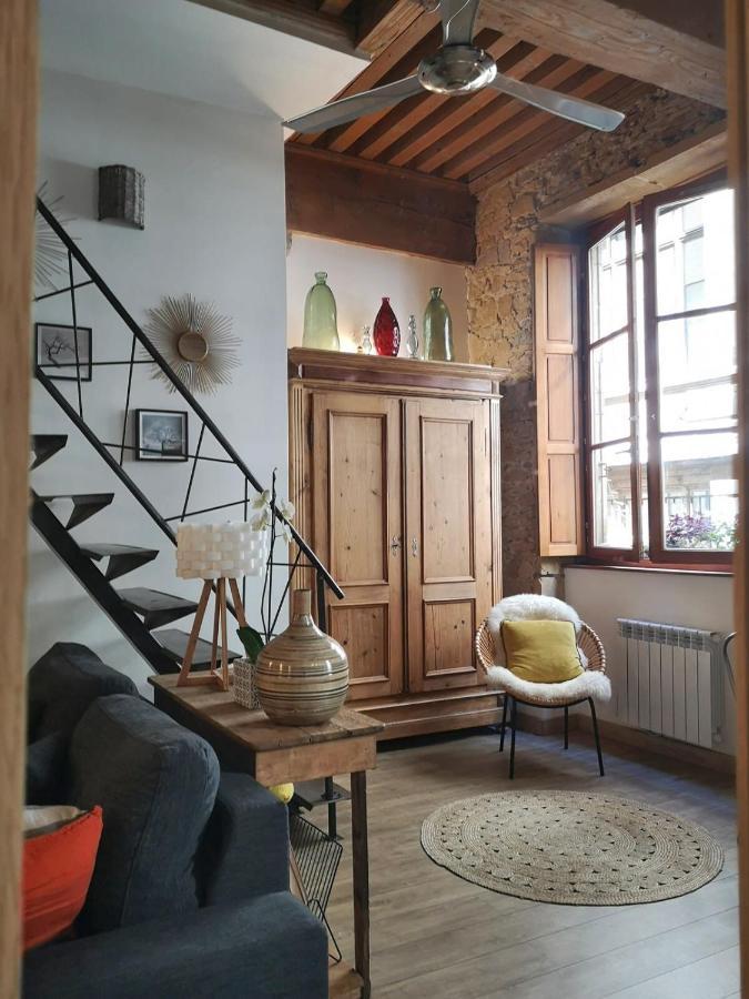Ferienwohnung Authentic Loft With Mezzanine & Exposed Stones Heart Of Lyon Exterior foto