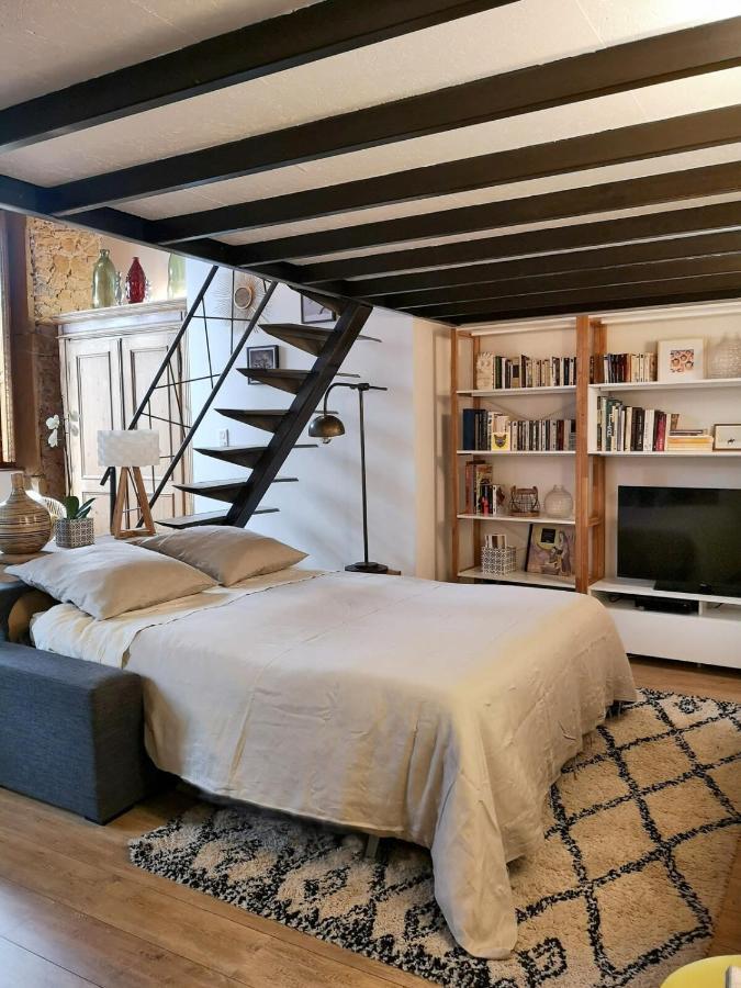 Ferienwohnung Authentic Loft With Mezzanine & Exposed Stones Heart Of Lyon Exterior foto